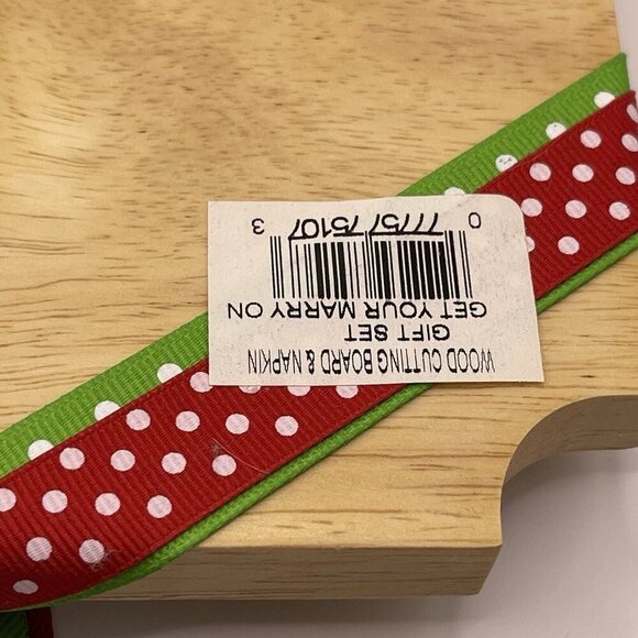 Cutting Board Cheese Spreader Christmas Get Your Merry On Napkins Wood Epic - Picture 7 of 8